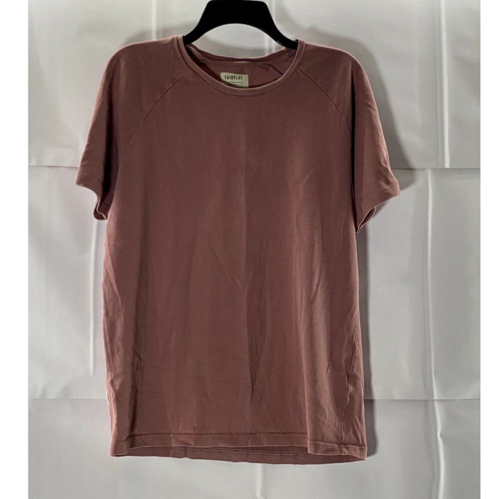 FAIRPLAY Women's Terracotta Solid All Is Fair Crewneck Short Sleeve T-Shirt SZ M